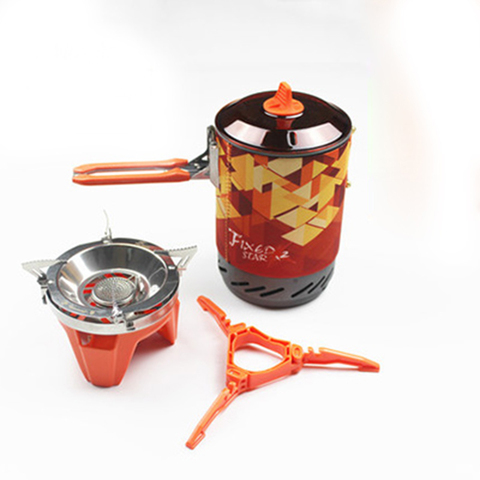 Fire Maple FMS-X2 One-Piece Camping Stove Heat Exchanger Pot Outdoor Camping Kitchen Cooking Stove 600g 1.0L Add Pot Rack ► Photo 1/6