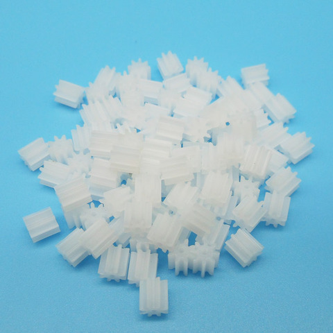 8 Teeth 0.5M Pinion Gear 80.8A 81A 81.5A 082A Toy Helical Spare Parts Model DIY Plastic Gears Hole 0.8mm-2mm 10pcs/lot ► Photo 1/1