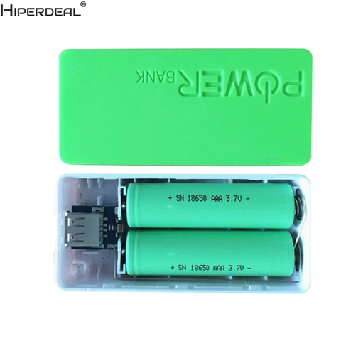 HIPERDEAL External Battery Cell Power Bank 18650 Battery Charger 5600mAh 2X 18650 USB Charger Case DIY Box For iPhone Sumsang ► Photo 1/6