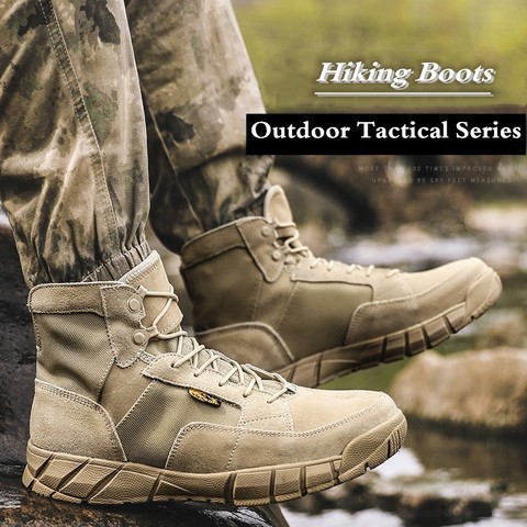 Ultra Light Outdoor Climbing Non-slip High Shoes Men's Desert Military Boot Hiking Hunt Army Fan Training Combat Tactical Boots ► Photo 1/6