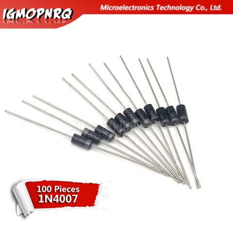 100pcs 1N4007 IN4007 4007 1A 1000V DO-41 High quality Rectifier Diode new original ► Photo 1/1