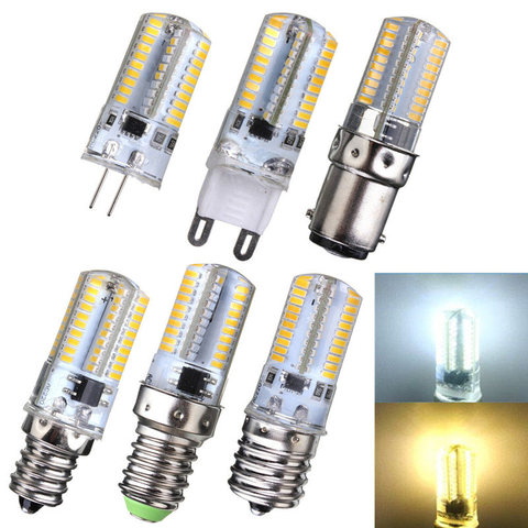 3W LED Light Bulb Dimmable G4 G9 E12 E14 E17 BA15D 80LED 3014 SMD Corn Light Spotlight Bulb Silicone Crystal Lighting AC110/220V ► Photo 1/1