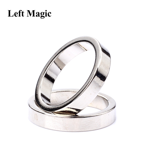 1 Pcs Silver Strong Magnetic Magic Ring 18/19/20/21mm Magnet Coin Magic Tricks Finger Decoration Magician Ring B1044 ► Photo 1/6