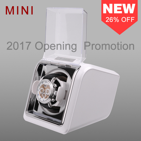 Jebely New Arrival White mini Single Watch Winder for automatic watches watch box automatic winder storage display case box ► Photo 1/4
