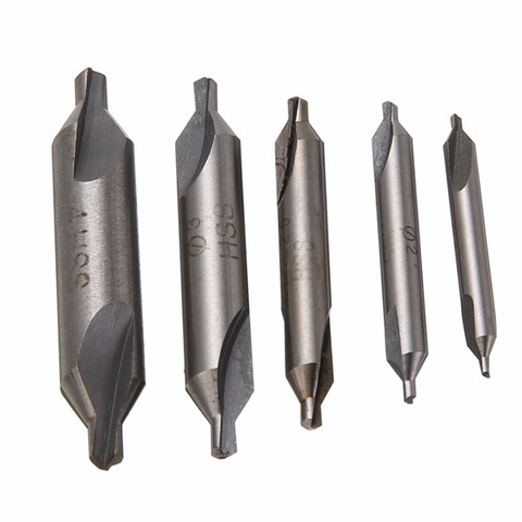 5pcs HSS Combined Center Drills Bits 60 Degree Countersink Drill Set Mayitr 1.5mm 2.0mm 2.5mm 3mm 4mm For Power Tools ► Photo 1/6
