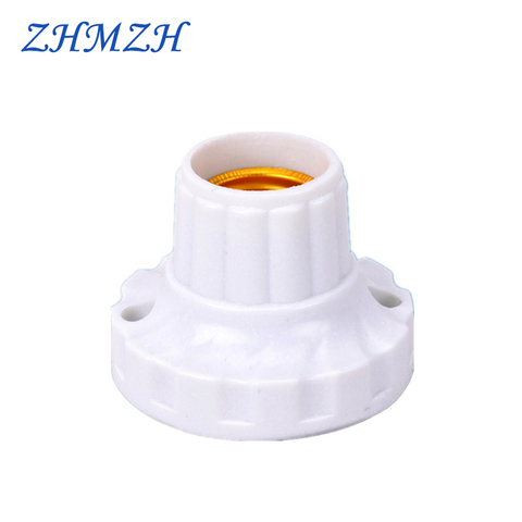 E27 Round Plastic Base E27 Screw  Lamp Holder E27 Flat Lamp Base ceiling type Socket White Lamp Holder Free Shipping ► Photo 1/3