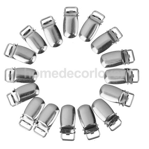 20x Metal Pacifier Suspender Clips Holder Crafts w Single Plastic Insert 1cm ► Photo 1/6