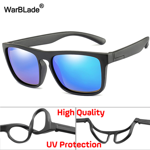 WarBlade 2022 New Kids Silica Soft Sunglasses Polarizing Square Boys Girls Brand Eyeglasses Infant UV400 Breakproof Sunglasses ► Photo 1/5