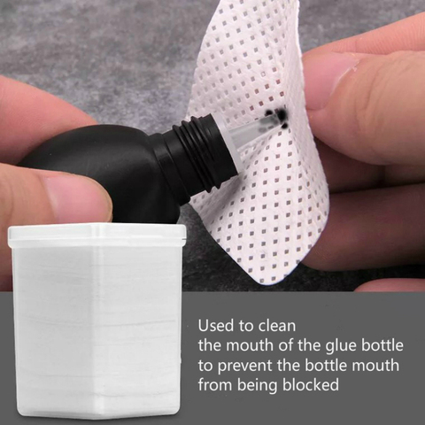 180 pcs Lint-Free Paper Cotton Wipes Eyelash Glue Remove UV Gel Nail Tips Polish Cleaning Pads ► Photo 1/5