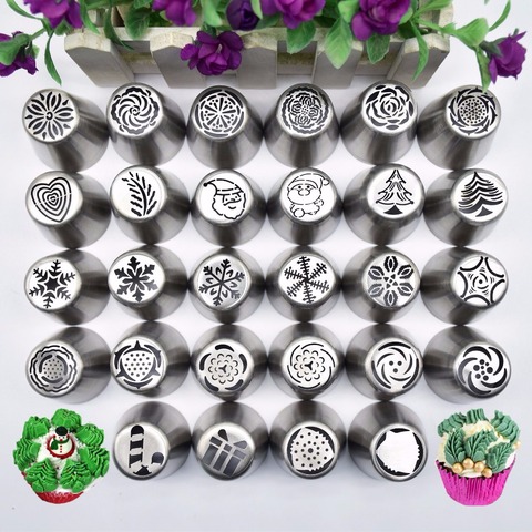 New Snow Style Pastry Nozzle New Year Christmas Snowflakes Piping Tips Fondant Cake DIY Decorating Tools ► Photo 1/6