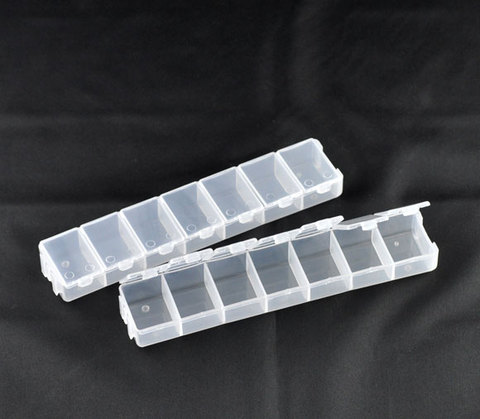 Rectangle Clear Beads Display Storage Container 158x34x20mm, sold per packet of 1 ► Photo 1/3