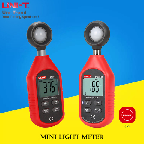 UNI-T UT383/UT383BT (Bluetooth) Mini Light Meter; Handheld Digital Illuminance Meter / Lumen Meter / Lux Meter ► Photo 1/6