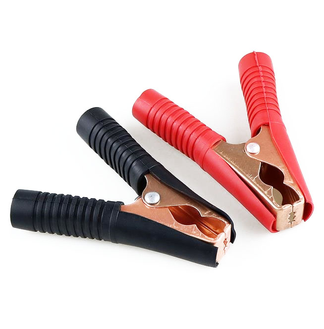 2pcs Car Alligator Clips Battery Clamps Crocodile Clip Clamp Test 100A Red&Black 