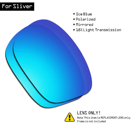 SmartVLT Polarized Sunglasses Replacement Lenses for Oakley Sliver - Ice Blue ► Photo 1/3