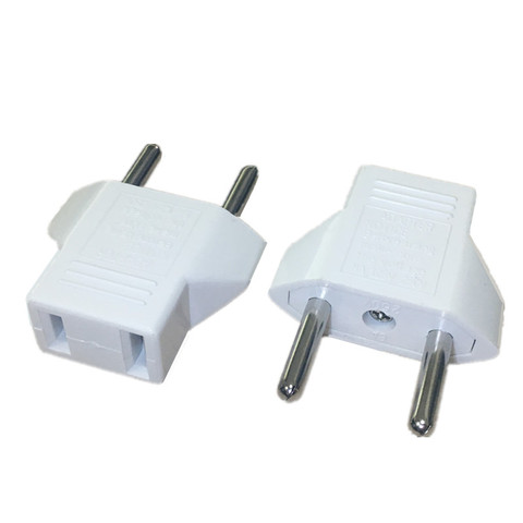 2pcs New CN US To EU Euro Europe Plug Adapter 2 Round Socket Converter Travel Electrical Power Adapter Socket China To EU Plug ► Photo 1/2