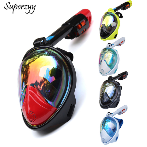 Diving Mask Underwater Scuba Anti Fog Full Face Diving Mask Snorkeling Set with Anti-skid Ring Snorkel 2022 New Arrival ► Photo 1/6