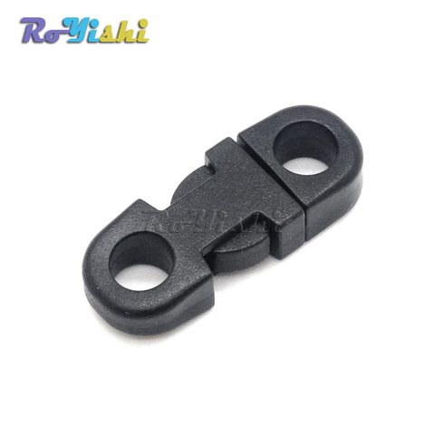 5mm Hole's DIA Straight Flat Side Release Plastic Buckles for Mobile Phone Paracord Black ► Photo 1/6