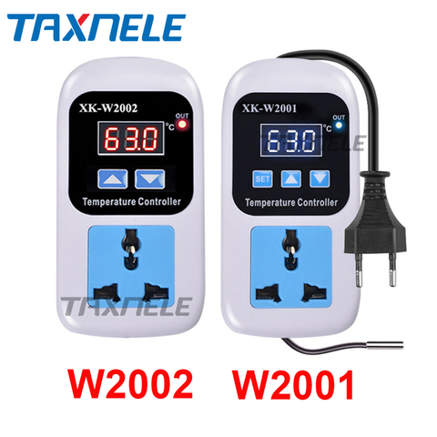 w2001 AC 110-220V Digital socket Thermostat Regulator Temperature Controller Microcomputer Socket Outlet -50~110C NTC Sensor ► Photo 1/1