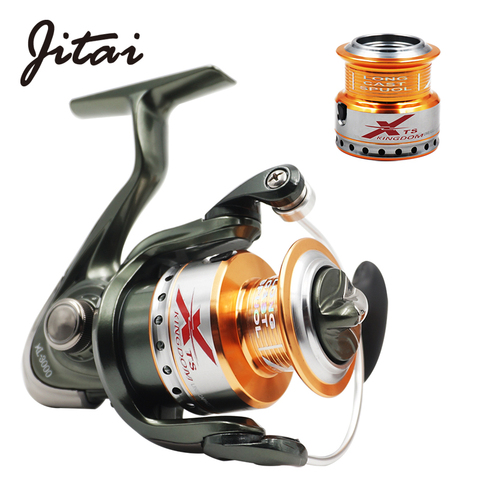 JITAI Spinning Reel With Free Spare Metal Spool Smooth 5.2:1 Gear Ratio 9+1BB Left Right Hand Fishing Reel 10BB Fishing Coils ► Photo 1/6
