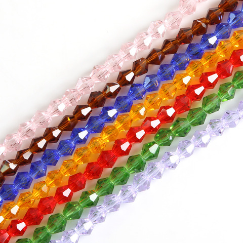 3mm 4mm 6mm Bicone Austrian Crystal Beads Faceted Glass Beads  Loose Spacer for Jewelry Making DIY Needlework Accessories ► Photo 1/6