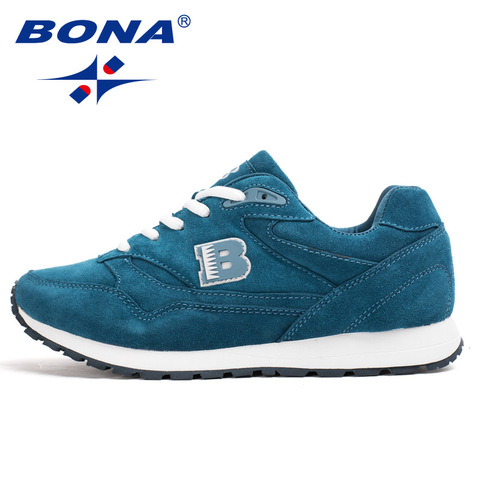 BONA New Popular Style Women Running Shoes Cow Split Breathable Lace Up Sport Shoes Light Soft Outdoor Sneakers Shoes Women ► Photo 1/6