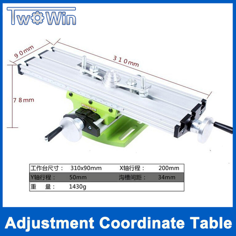 Miniature precision multifunction Milling Machine Bench drill Vise Fixture worktable X Y-axis adjustment Coordinate table ► Photo 1/6