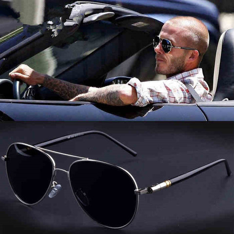 Aviation Metail Frame Quality Oversized Spring Leg Alloy Men Sunglasses Polarized Brand Design Pilot Male Sun Glasses Driving ► Photo 1/6
