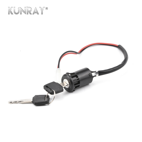 KUNRAY Universal Motorcycle Motorbike Ignition Switch Key Power Lock For Electric Bicycle Electric Scooter Motor Two Wiring Part ► Photo 1/4