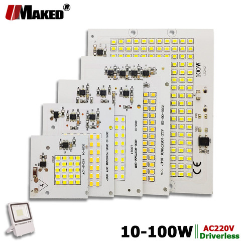 AC220V LED PCB 10W 20W 30W 50W 100W LED Floodlight Module Aluminum plate White/Warm SMD2835 Smart IC Driver For Spotlight Lamps ► Photo 1/6