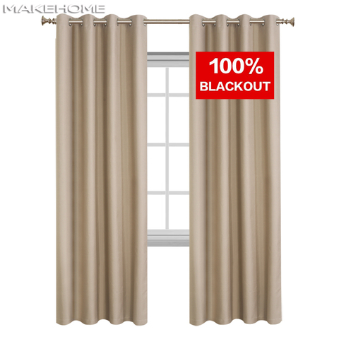 100% Shading Blackout Curtains for Bedroom Thick Touch Feeling Modern Curtains for Living Room Kitchen Treatment Drapes Custom ► Photo 1/1