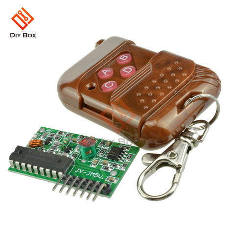 IC 2262 2272 433MHZ Four Ways 4 CH Key Wireless Remote Control Module Kit ASK Decoding Receiver Board For Arduino ► Photo 1/6