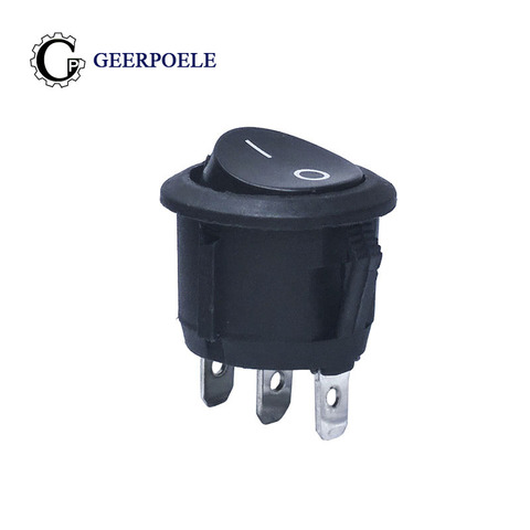 5 pcs/lot KCD1 105 23MM 3Pin 250V 6A Round Boat Switch Snap-in SPST ON OFF Rocker Position ► Photo 1/5