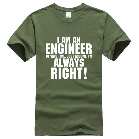 I AM AN ENGINEER printed letter summer 2022 men's T-shirts short sleeve cotton t shirt men harajuku jersey T-shirt free shipping ► Photo 1/6