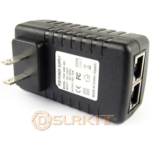 Gigabit 48V PoE Injector Adapter Power Over Ethernet 802.3at af UBNT AP 1000Mbps ► Photo 1/6