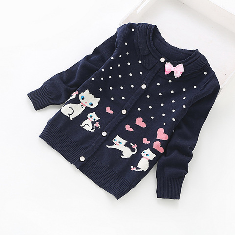 2016 new children cardigans girls' lovely cotton sweaters 3-16 years fashion cotton cardigan 8518 ► Photo 1/5