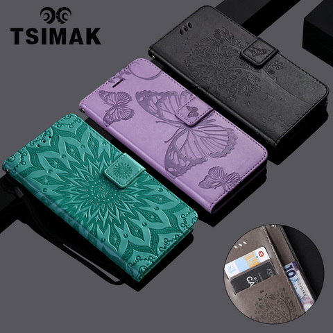 Tsimak Flip PU Leather Case For iPhone 11 Pro X XS Max XR 8 7 6 6s Plus SE 2022 SE2 Wallet Cover Card Pocket Capa Coque ► Photo 1/6