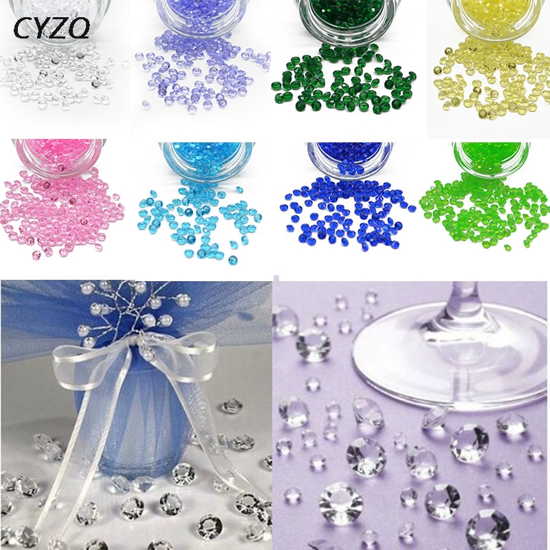1000pcs Tiny 4.2mm Acrylic Crystal Diamond Table Confetti Party Wedding Supplies 