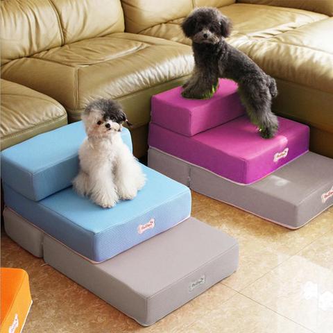 Pet Stairs Breathable Mesh Foldable Pet Stairs Detachable Pet Bed Dog Ramp 2 Steps Ladder For Small Dogs Puppy Cat Dropshipping ► Photo 1/6