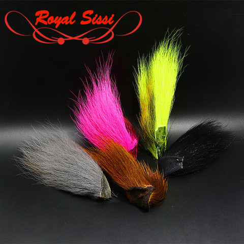 Royal Sissi 3 pcs/set fly tying BUCKTAIL HAIR PIECES 5 new optional colors selected deer bucktail sections for saltwater fishing ► Photo 1/6