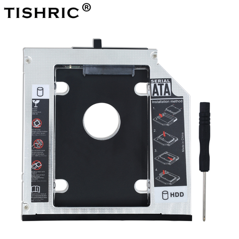 TISHRIC For IBM for Lenovo ThinkPad T510 T520 T530 T420 T430  Aluminum 12.7mm 2nd HDD Caddy SATA 3.0 2.5