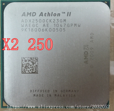 AMD Athlon II X2 250 processor 3.0GHz/2MB L2 Cache /Socket AM3  Dual-Core CPU (working 100% Free Shipping) ► Photo 1/1