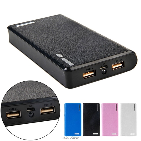 1Pc Dual USB Power Bank 6x 18650 External Backup Battery Charger Box Case For Phone ► Photo 1/6