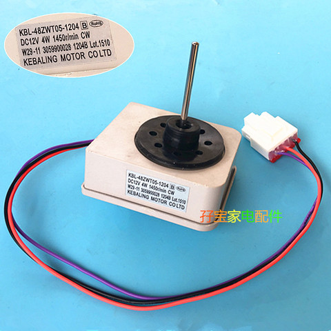 Applicable TCLrefrigerator fan motor KBL-48ZWT05-1204 DC12V 4W 1450r/min CW W29-11 3059900028 1204B motor parts ► Photo 1/4