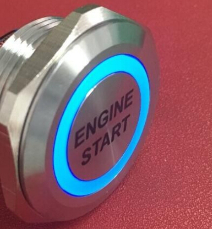 With ENGINE START 22mm 25mm 30mm stainless steel Reset push button switch 6V 12V 24V 230V  ring illum. ► Photo 1/4