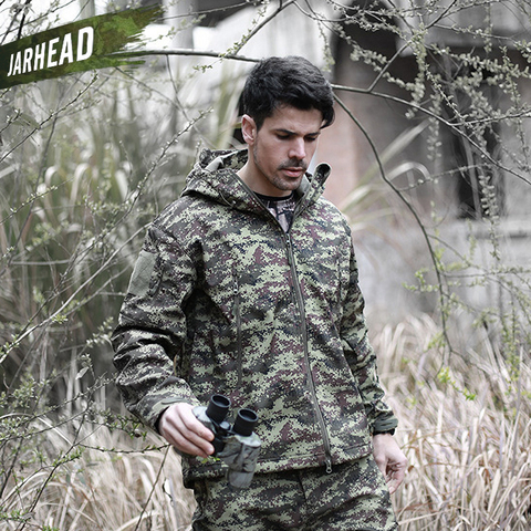 V5.0 TAD Shark Skin Waterproof Military Jackets Men Outdoor Sport Soft shell Hike Hunt Army Tactical Camo Hoodie Jackets ► Photo 1/6