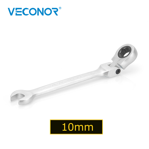 Veconor 10mm Metric Flex Head Ratcheting Combination Wrench Ratchet Spanner Chrome Vanadium ► Photo 1/1