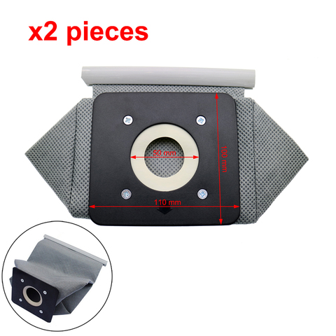 2PC Washable Universal Vacuum Cleaner Cloth Dust Bag for Philips Electrolux LG Haier Samsung Vacuum Cleaner Bag Reusable 11x10cm ► Photo 1/6