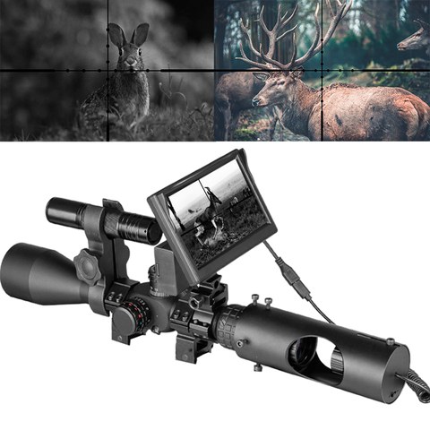 Night Vision scope Riflescope Hunting Scopes Optics Sight Tactical 850nm Infrared LED IR With 5 inch Monitor ► Photo 1/6