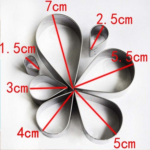7pcs/set High Quality Stainless Steel Rose Petal Cookie Cutter Mold Pastry Mould Sugarcraft Cake Decorating Tool Cake Tool ► Photo 1/5