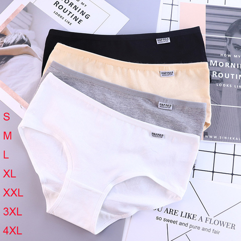 Women's Panties Cotton Solid Grils Briefs Plus Size Underwear Women Sexy Lingerie Lady Underpants Lenceria Mujer Shorts Calcinha ► Photo 1/6